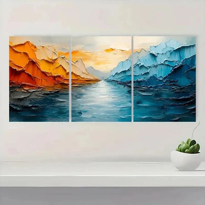 3pcs Cityscape with Gondolas & Architecture Wall Art Set Canvas Unframed – High Quality Print, 100% Australian Made Wall Canvas