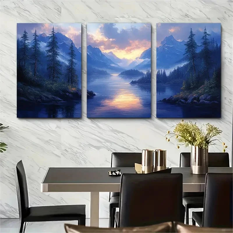 3pcs Columbia River Gorge Landscape Metal Print Ready to Hang Art
