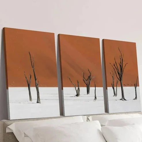 3pcs Simple Tree Decorative Painting Wall Art Canvas Unframed - High Quality Print 100% Australian Made Wall Canvas