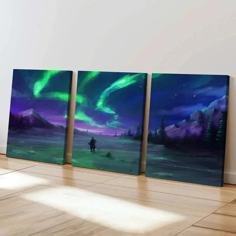 3pcs Anime Landscape Nordic Natural Modern Wall Art Set Canvas Framed 40x60cm - High Quality Print 100% Australian Made Wall Canvas Ready to Hang