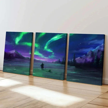3pcs Anime Landscape Nordic Natural Modern Wall Art Set Canvas Framed 40x60cm - High Quality Print 100% Australian Made Wall Canvas Ready to Hang