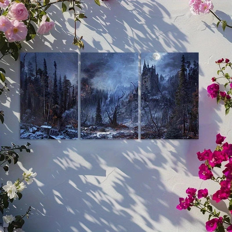 3pcs Fantasy Game Concept Art Metal Print Ready to Hang Art