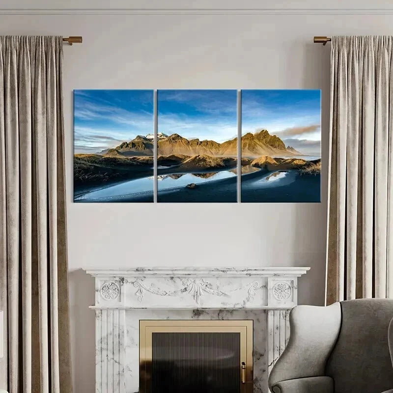 3pcs Desert & Rocks Nature Landscape Wall Art Set Canvas Framed 40x60cm - High Quality Print 100% Australian Made Wall Canvas Ready to Hang