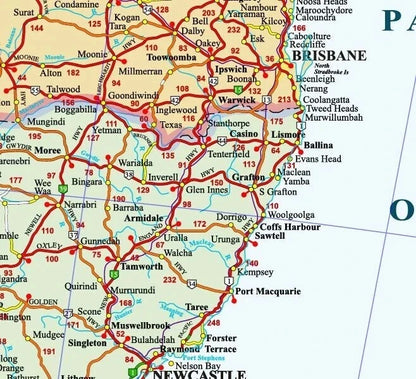 10 x AUS Wholesale Australia Road map with details 91x61cm poster AU