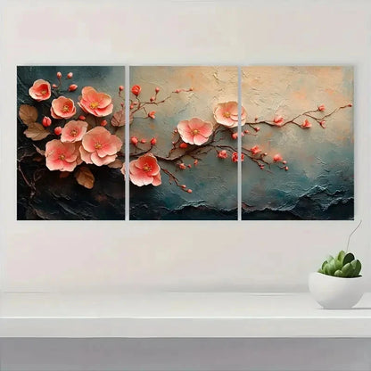 3pcs Pink Vine & Cherry Blossom Modern Perfect Wall Art Set Canvas Framed 40x60cm - High Quality Print 100% Australian Made Wall Canvas Ready to Hang