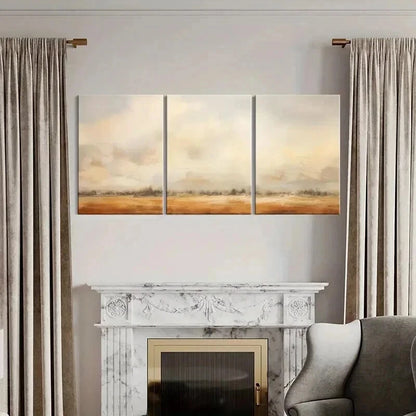 3pcs Desert Landscape Abstract Design Wall Art Set Canvas Framed 40x60cm - High Quality Print 100% Australian Made Wall Canvas Ready to Hang