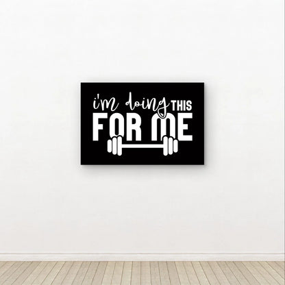 Black & White Workout Motivation Quote 5mm Plastic Poster Ready to Hang 90x60cm