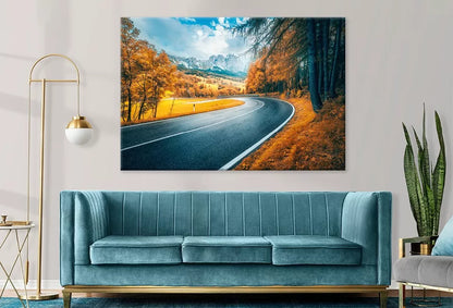 Beautiful Orange Tree Pathway Wall Art Decor 100% Australian Made