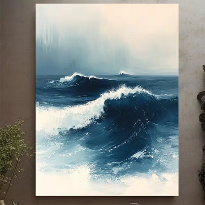 Tranquil Surfer Scene, Zen Seascape 60x90cm Metal Print Ready to Hang