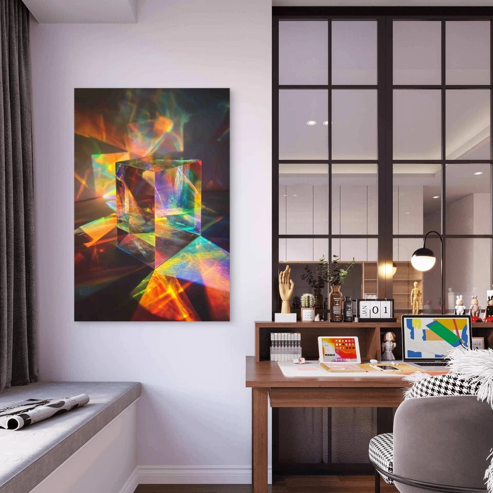Spectrum Flashes Coloured Light 40x60cm Metal Print Ready to Hang