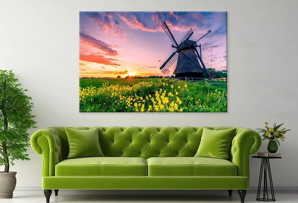 Water Scoop Mill In East Friesland Wall Art Decor 100% Australian Made