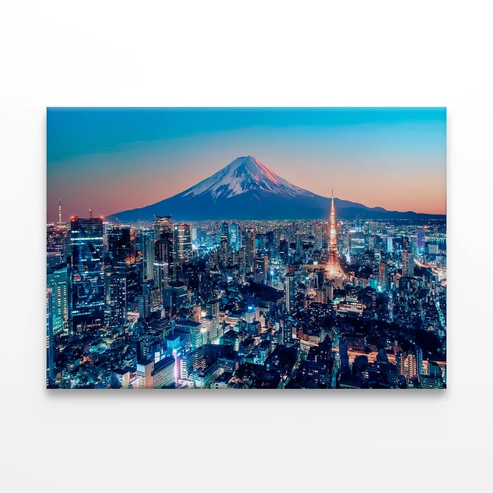 Tokyo City During Sunset Wall Art Decor 100% Australian Made