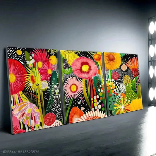 3pcs Modern Japanese-Style Garden  Wall Art Set Canvas Framed 40x60cm - High Quality Print 100% Australian Made Wall Canvas Ready to Hang