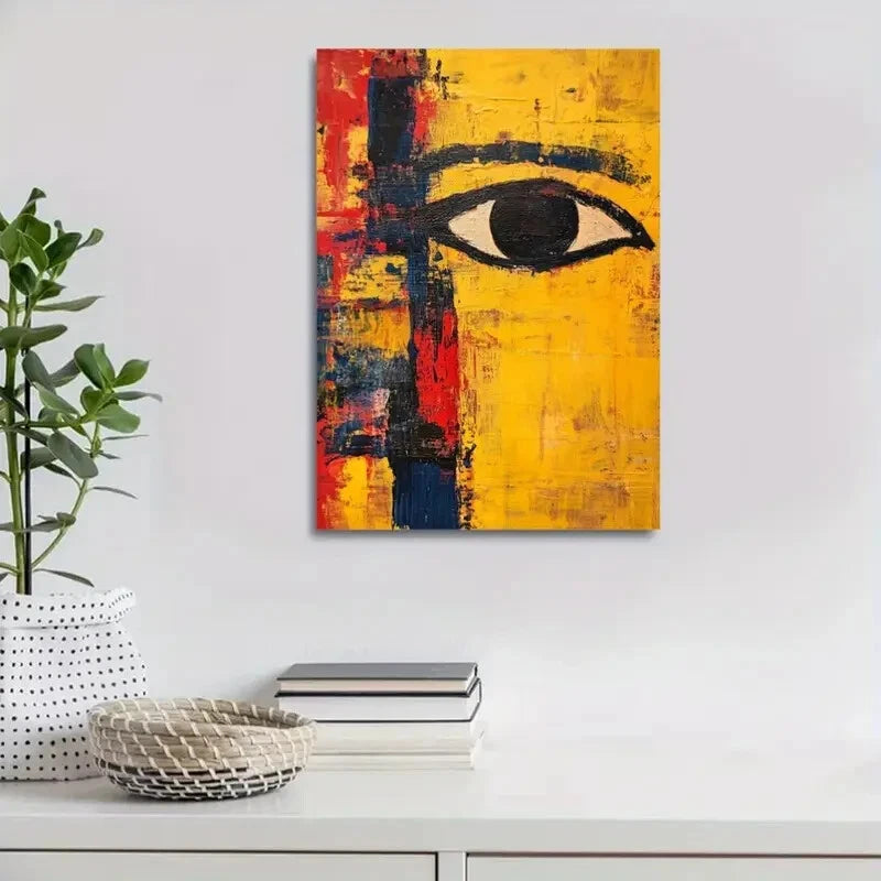Contemporary Abstract Pharaoh Eye Painting 40x60cm Metal Print Ready to Hang