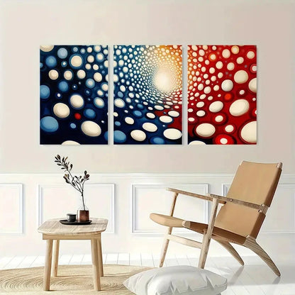 3pcs Dots By Yayoi Kazama Japanese Perfect Wall Art Set Canvas Framed 40x60cm - High Quality Print 100% Australian Made Wall Canvas Ready to Hang.