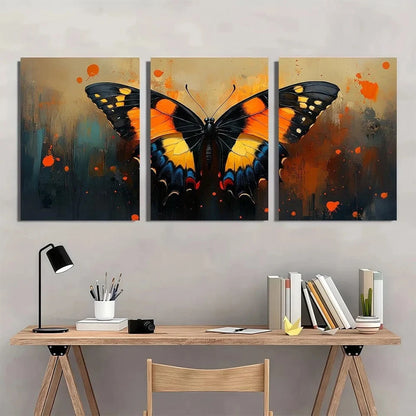 3pcs Painting Beautiful Butterfly Metal Print Ready to Hang Art