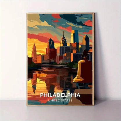 Philadelphia United States Travel Poster Print Wall Art