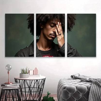 3pcs Men in Africa Are Wall Art Set Canvas Framed 40x60cm - High Quality Print 100% Australian Made Wall Canvas Ready to Hang
