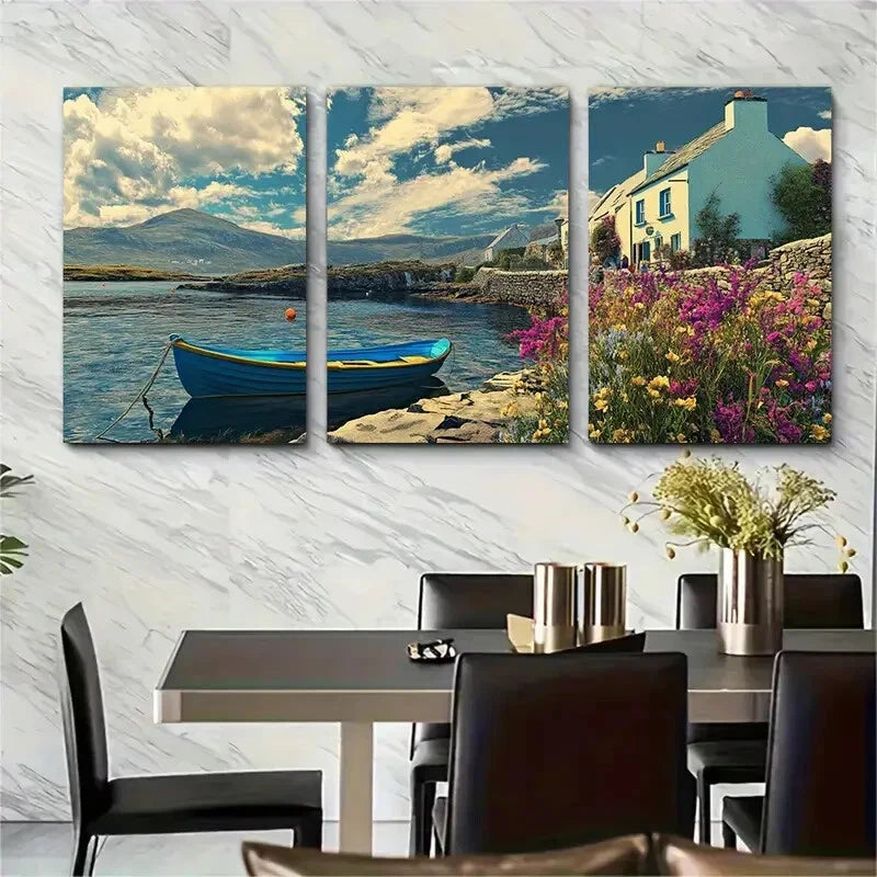 3pcs Dingle Ireland County Kerry Landscape Metal Print Ready to Hang Art