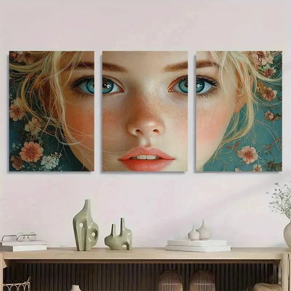 3pcs Vibrant Whimsical Bea Fine Giclée Perfect Wall Art Set Canvas Framed 40x60cm - High Quality Print 100% Australian Made Wall Canvas Ready to Hang