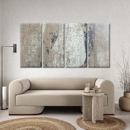 4pcs Modern Neutral Concrete Texture Wall Art Canvas Framed 45x80cm - High Quality Print 100% Australian Made Wall Canvas Ready to Hang