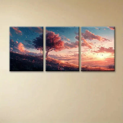 3pcs Abstract Vibrant Natural Scenery Wall Art Set Canvas Unframed - High Quality Print 100% Australian Made Wall Canvas