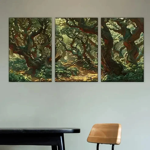 3pcs Polyester Fiber Canvas Wall Art Set Canvas Unframed - High Quality Print 100% Australian Made Wall Canvas