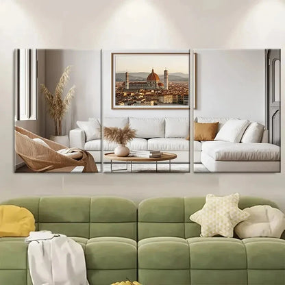 3pcs Florence Italy Cityscape Unique Metal Print Ready to Hang Art