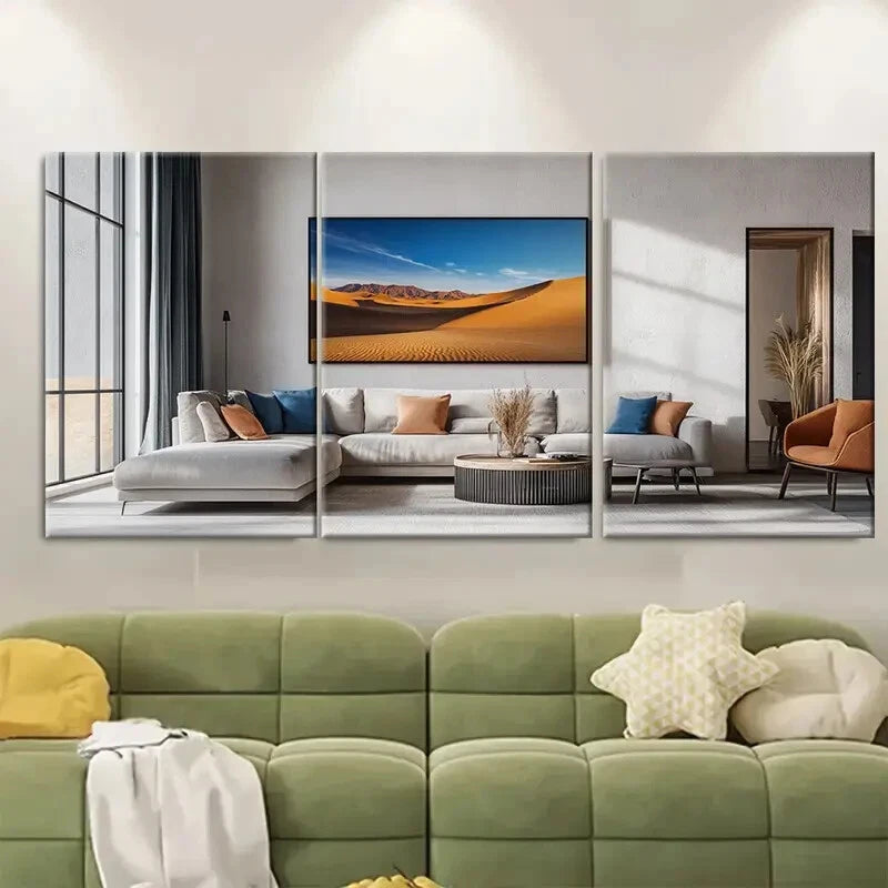 3pcs Namibia Desert Landscape Adventure Metal Print Ready to Hang Art