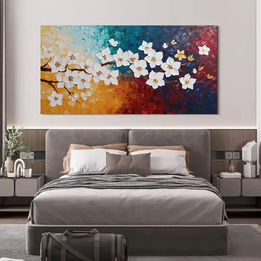Modern Minimalist Cherry Bloss Wall Art Canvas Office Home Room Framed 120x60cm