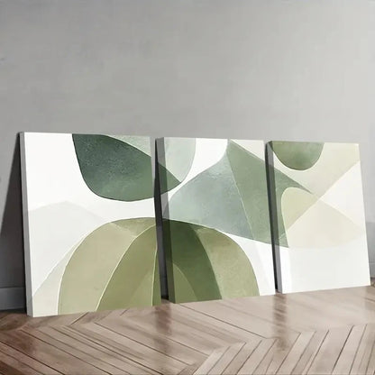 3pcs Minimalist Composition Of Overlapping Wall Art Set Canvas Framed 40x60cm - High Quality Print 100% Australian Made Wall Canvas Ready to Hang