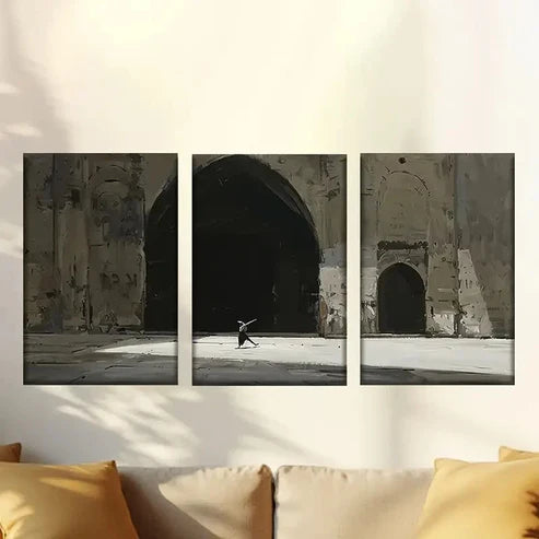 3pcs Classic Ancient Architecture Wall Art Canvas Unframed – High Quality Print 100% Australian Made Wall Canvas