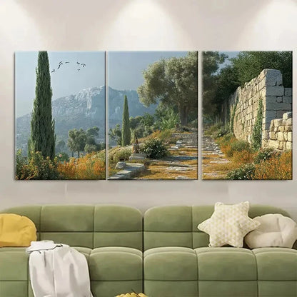 3pcs Olympia Greece Greek Landscape Metal Print Ready to Hang Art