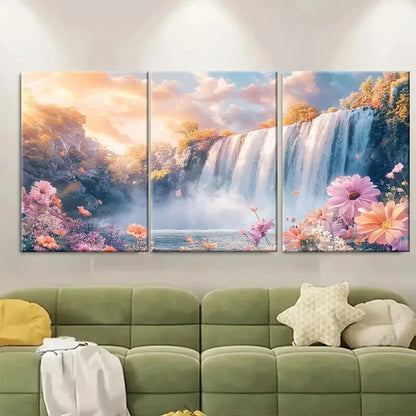 3pcs Niagara Falls Scenic Waterfall Metal Print Ready to Hang Art