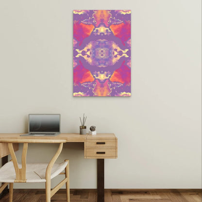 Abstract Purple and Pink Tie Dye Pattern 40x60cm Metal Print Ready to Hang