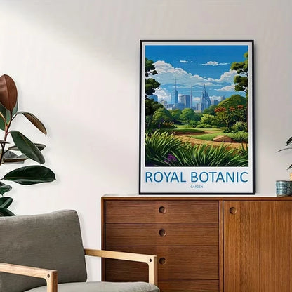 Sydney's Royal Botanic Garden View Travel Poster Print Wall Art