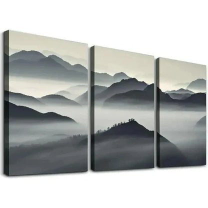 3pcs Ales Krivec Mountain Layers Wall Art Canvas Unframed - High Quality Print 100% Australian Made Wall Canvas