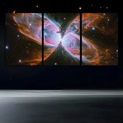 3pcs Nebula Galaxy Space Themed Metal Print Ready to Hang Art