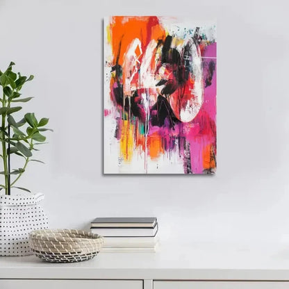 Beautiful Modern Abstract Rabbit Painting 40x60cm Metal Print Ready to Hang