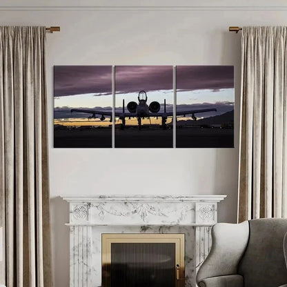 3pcs Military Themed Fighter Jets Wall Art Set Canvas Framed 40x60cm - High Quality Print 100% Australian Made Wall Canvas Ready to Hang