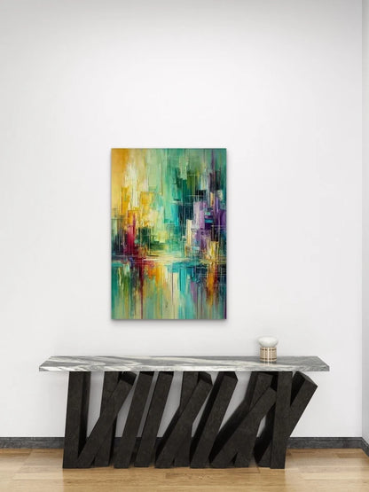Abstract Graffiti Vibrant Colorful Brushstroke Metal Print Ready to Hang