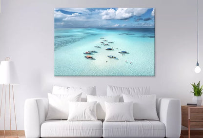 Vibrant Mnemba Island, Zanzibar  Wall Art Decor 100% Australian Made