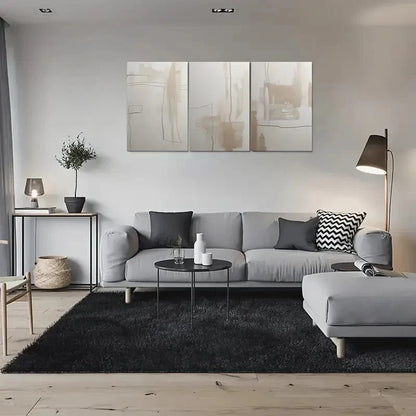 3pcs Modern Abstract Design Sleek Metal Print Ready to Hang Art