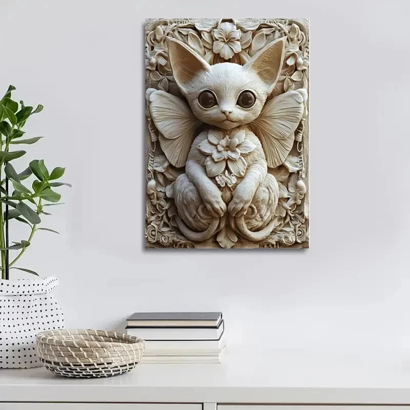 Beautiful Tigatiga Heart Blossoms Painting 40x60cm Metal Print Ready to Hang