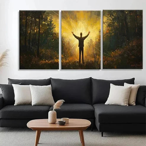 3pcs Mysterious Sunrise Landscape Prefect Wall Art Canvas Unframed - High Quality Print 100% Australian Made Wall Canvas