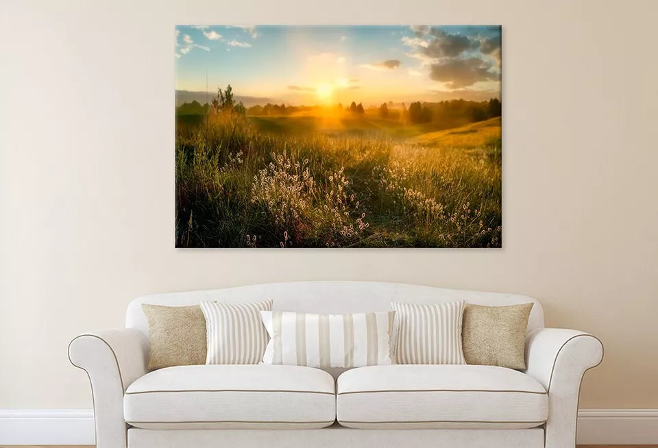 Blooming Wild High Grass Wall Art Decor 100% Australian Made