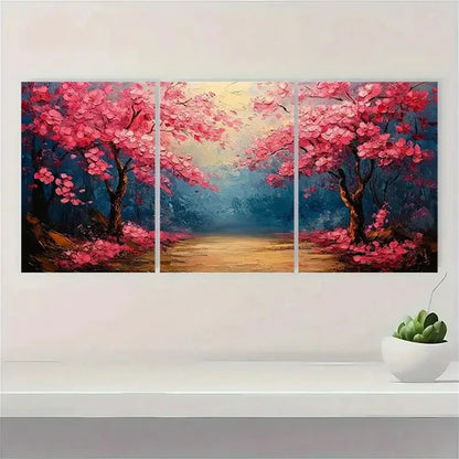 3pcs Abstract Floral Landscape AF Wall Art Set Canvas Unframed - High Quality Print 100% Australian Made Wall Canvas