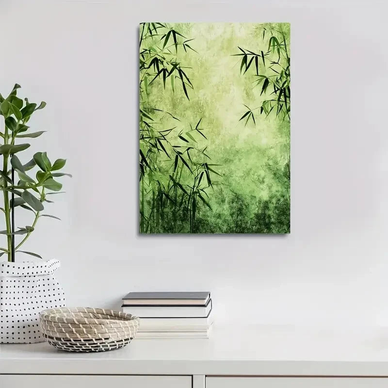 Serene Natural Scenery Grassland Painting 40x60cm Metal Print Ready to Hang
