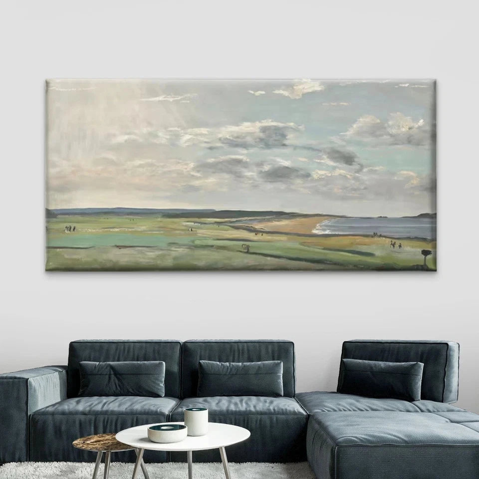 Golf Course Landscape Wall Art Canvas Office Home Room Framed 120x60cm
