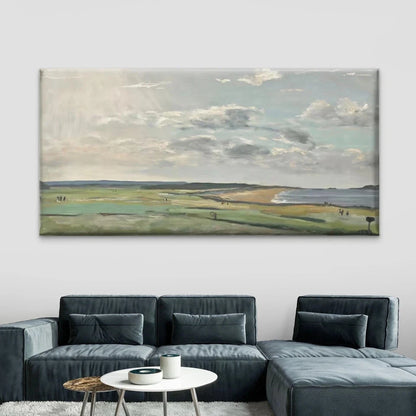 Golf Course Landscape Wall Art Canvas Office Home Room Framed 120x60cm